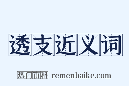 透支近义词是什么意思的图片